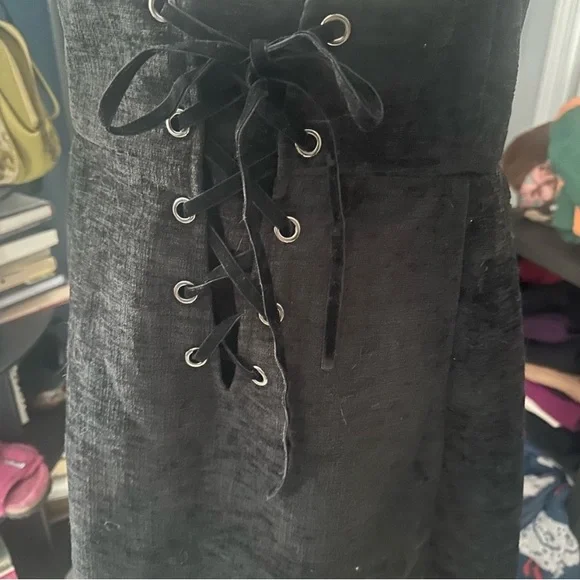 Disturbia Black Lace-Up Midi Dress - Picture 3 of 3